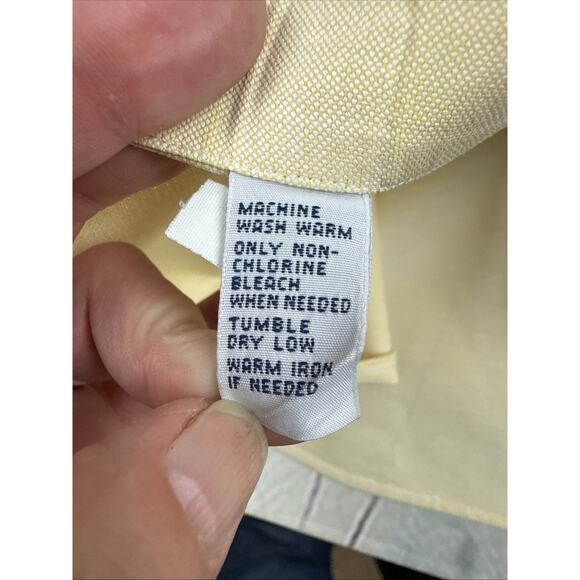 Polo Ralph Lauren Blake Cotton Button Up Shirt Mens Size XXL Yellow Short Sleeve - Picture 10 of 12